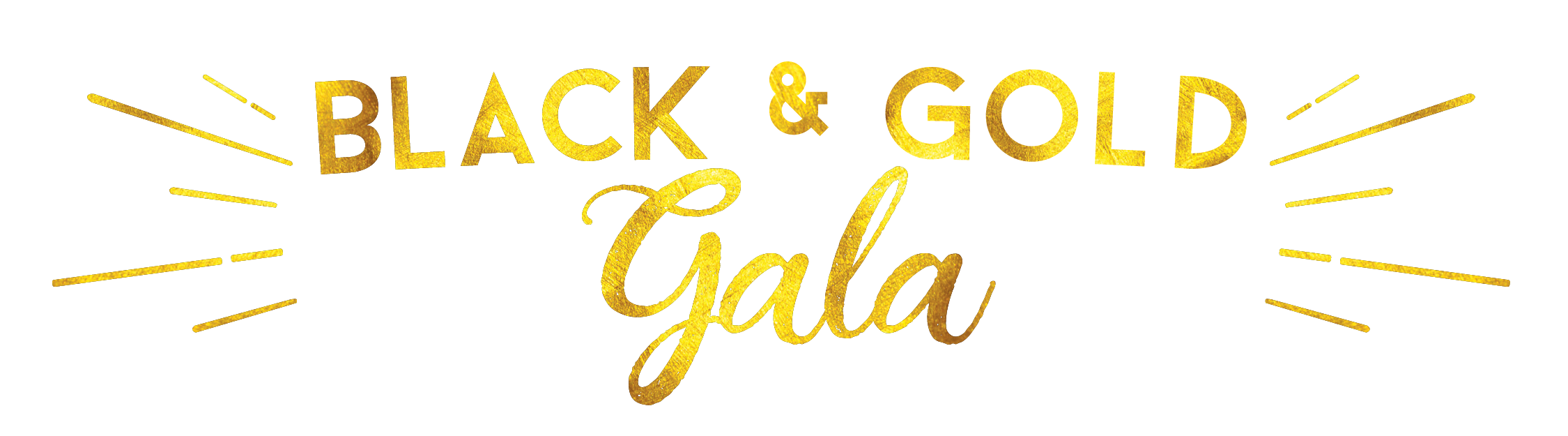 black and gold gala logo